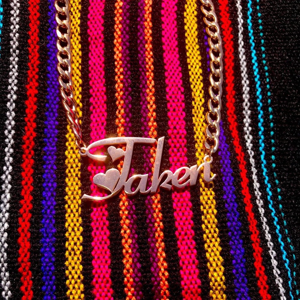 TAKEN Rose Gold Cuban Curb Chain Custom Necklace